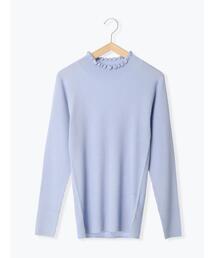 Samansa Mos2 | 【マシンウォッシャブル】リブフリルタートルネックニット(ニット/セーター)