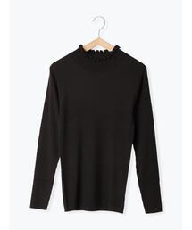 Samansa Mos2 | 【マシンウォッシャブル】リブフリルタートルネックニット(ニット/セーター)