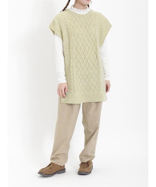 Samansa Mos2（サマンサ モスモス）の「【マシンウォッシャブル】リブフリルタートルネックニット（ニット/セーター・レディース・オフホワイト/ピンク/ブラック/ブルー・F）」の10枚目の写真