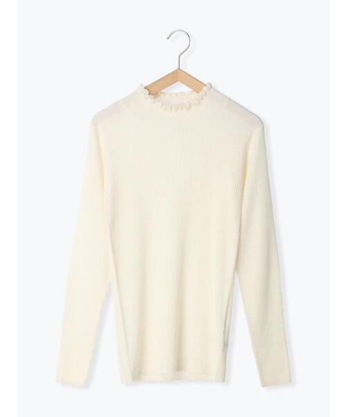 Samansa Mos2（サマンサ モスモス）の「【マシンウォッシャブル】リブフリルタートルネックニット（ニット/セーター・レディース・オフホワイト/ピンク/ブラック/ブルー・F）」の11枚目の写真