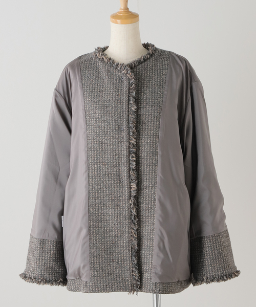 セール】AWツイードフリンジコート（その他アウター）｜JOURNAL