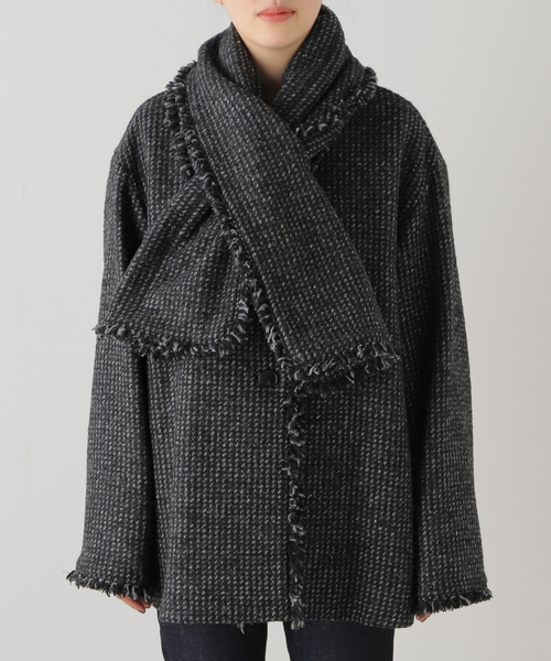 セール】AWツイードフリンジコート（その他アウター）｜JOURNAL