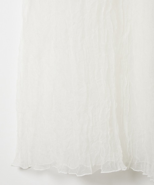 LEINWANDE ラインヴァンド オーガンジードレス　シアー　ワンピース LEINWANDE Recycle Organdy Pleats Dress ラインヴァンド