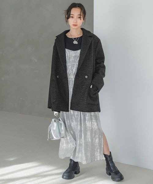 JEANASIS（ジーナシス）の「mix material boots/995558（ブーツ・レディース・ベージュ系その他/ブラック/グレー系その他・MEDIUM/LARGE）」の11枚目の写真