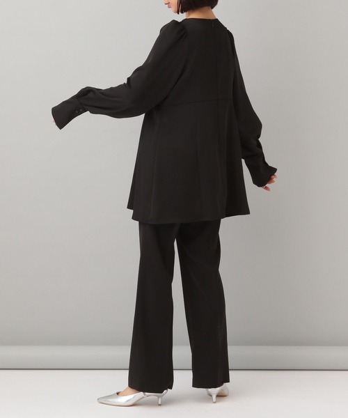 A part by（アパートバイ）の「ペプラムブラウス（シャツ/ブラウス・レディース・アイボリー/ブラック・FREE）」の6枚目の写真