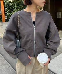 CIAOPANIC TYPY | 2WAYクロップド丈ダブルジップスウェット(スウェット)