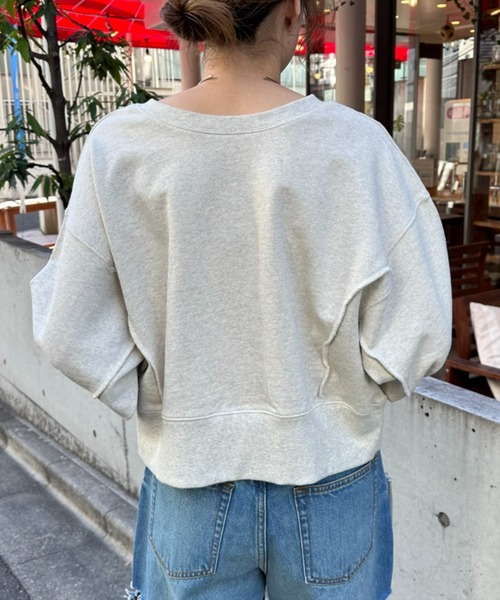 CIAOPANIC TYPY（チャオパニックティピー）の「2WAYクロップド丈ダブルジップスウェット（スウェット・レディース・ライトグレー/イエロー/ブルー/グレー/チャコールグレー・ONE SIZE）」の19枚目の写真