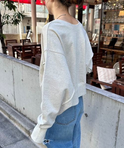 CIAOPANIC TYPY（チャオパニックティピー）の「2WAYクロップド丈ダブルジップスウェット（スウェット・レディース・ライトグレー/イエロー/ブルー/グレー/チャコールグレー・ONE SIZE）」の21枚目の写真