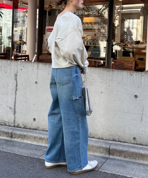 CIAOPANIC TYPY（チャオパニックティピー）の「2WAYクロップド丈ダブルジップスウェット（スウェット・レディース・ライトグレー/イエロー/ブルー/グレー/チャコールグレー・ONE SIZE）」の20枚目の写真