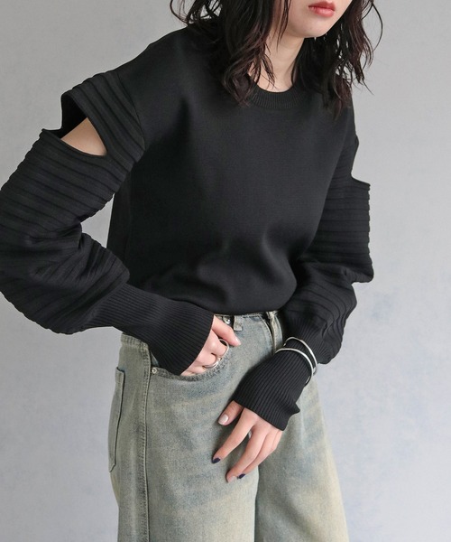 taylor☆　シェリエ　レディーシルエットニットグレー R04609EW08362_fw_thumbM.jpg