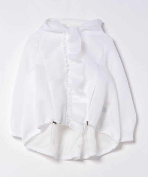 Re.Verofonna（ヴェロフォンナ）の「シアーダンボールフリルパ－カー（パーカー・レディース・ブラック/ブルー/ホワイト・MEDIUM）」の6枚目の写真