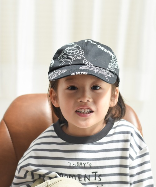 MAKE YOUR DAY（メイクユアデイ）の「ロゴと総柄キャップ（キャップ・キッズ・キャメル/ブラック/チャコールグレー/オレンジ/ベージュ・L/M/S）」の6枚目の写真