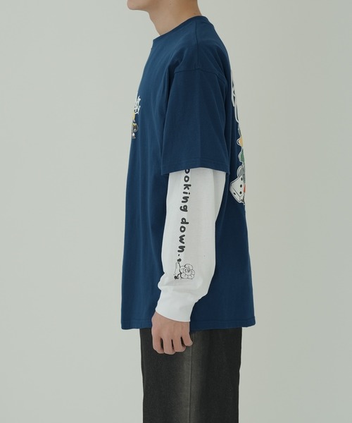improves（インプローブス）の「バリエーションプリント 半袖＆長袖 アンサンブル Tシャツ（Tシャツ/カットソー・メンズ・ピンク/ホワイト/ネイビー/ブラック/ホワイト系/ブラック系・MEDIUM/LARGE）」の18枚目の写真