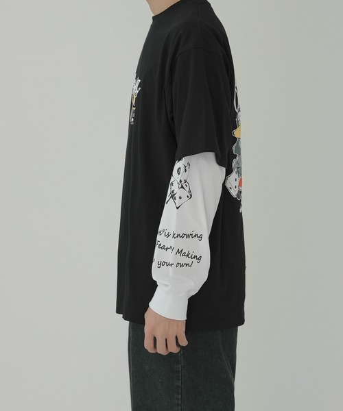 improves（インプローブス）の「バリエーションプリント 半袖＆長袖 アンサンブル Tシャツ（Tシャツ/カットソー・メンズ・ピンク/ホワイト/ネイビー/ブラック/ホワイト系/ブラック系・MEDIUM/LARGE）」の13枚目の写真