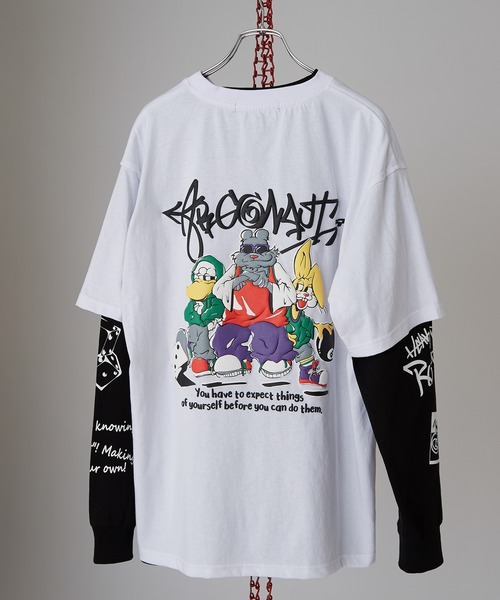 improves（インプローブス）の「バリエーションプリント 半袖＆長袖 アンサンブル Tシャツ（Tシャツ/カットソー・メンズ・ピンク/ホワイト/ネイビー/ブラック/ホワイト系/ブラック系・MEDIUM/LARGE）」の11枚目の写真