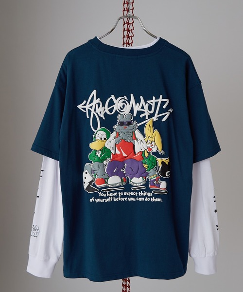 improves（インプローブス）の「バリエーションプリント 半袖＆長袖 アンサンブル Tシャツ（Tシャツ/カットソー・メンズ・ピンク/ホワイト/ネイビー/ブラック/ホワイト系/ブラック系・MEDIUM/LARGE）」の21枚目の写真