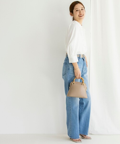 NOLLEY’S(ノーリーズ)の「シルケットスムースパール釦ブラウス(シャツ/ブラウス・レディース・ネイビー/ホワイト・38)」の4枚目の写真