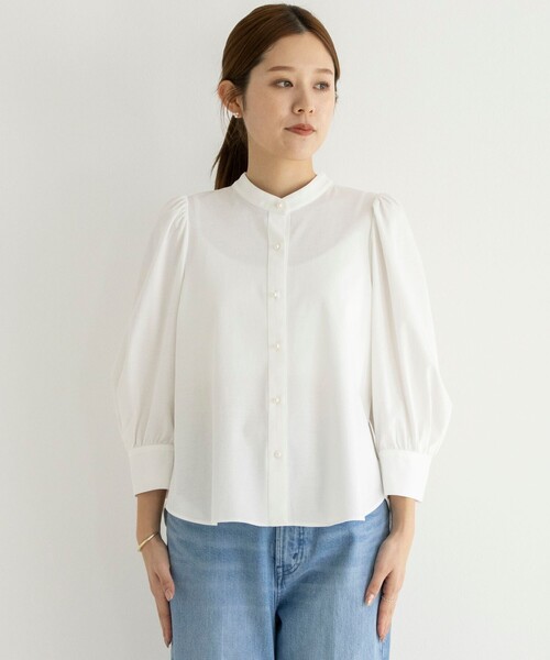 NOLLEY’S(ノーリーズ)の「シルケットスムースパール釦ブラウス(シャツ/ブラウス・レディース・ネイビー/ホワイト・38)」の20枚目の写真