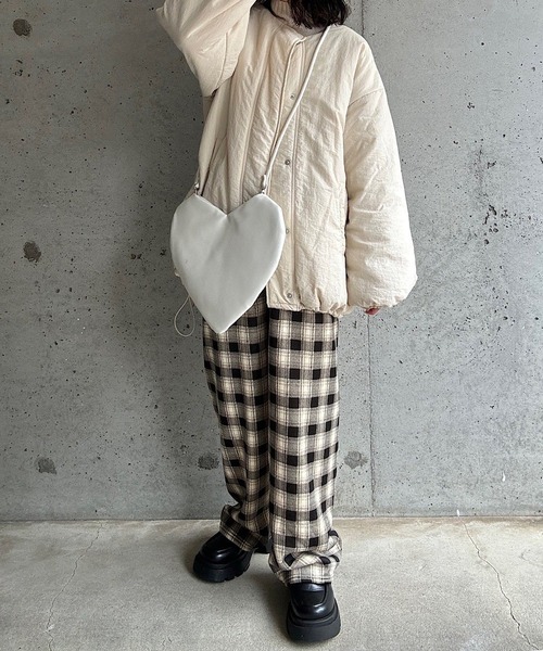 cuorequal(クオレコール)の「もこもこあったかボアチェックパンツ(その他パンツ・レディース・ブラック/ブラウン/オレンジ・FREE)」の6枚目の写真