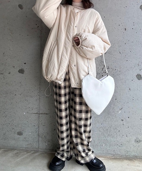 cuorequal(クオレコール)の「もこもこあったかボアチェックパンツ(その他パンツ・レディース・ブラック/ブラウン/オレンジ・FREE)」の7枚目の写真