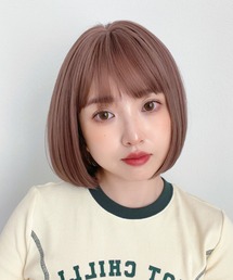 KYOETSU（キョウエツ）の「「 カラメルトップスボブ 」 ウィッグ ボブ ショート 自然 フルウィッグ（ウィッグ）」