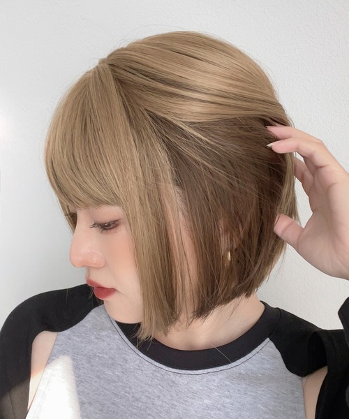 Brightlele（ブライトララ）の「「 カラメルトップスボブ 」 ウィッグ ボブ ショート 自然 フルウィッグ（ウィッグ・レディース・その他12/その他11/その他10/その他9/その他8/その他7/その他5/その他6/その他15/その他14/その他13/その他4/その他1/その他2/その他3・フリー）」の14枚目の写真