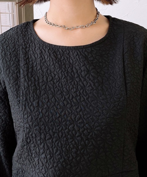 nissen（ニッセン）の「ジャガード　ペプラムブラウス（シャツ/ブラウス・レディース・ブラック/ベージュ/グリーン・M/L/LL）」の16枚目の写真