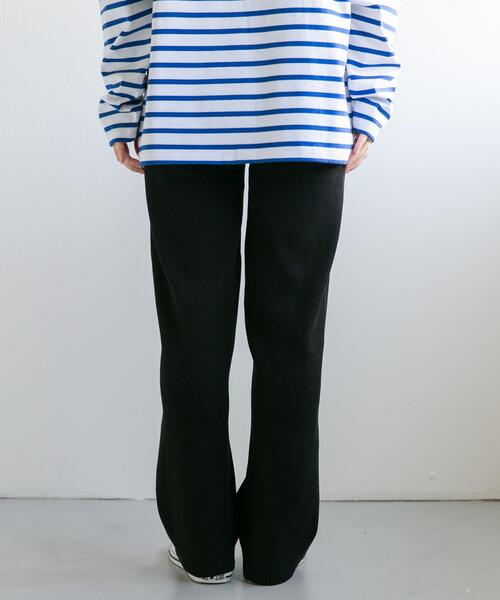 FORK&SPOON（フォークアンドスプーン）の「FORK&SPOON　マシンウォッシャブルリブニットパンツ（その他パンツ・レディース・ライトグレー/ブラック/グレー・2/1）」の7枚目の写真