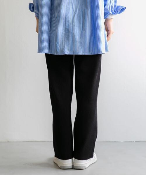 FORK&SPOON（フォークアンドスプーン）の「FORK&SPOON　マシンウォッシャブルリブニットパンツ（その他パンツ・レディース・ライトグレー/ブラック/グレー・2/1）」の10枚目の写真