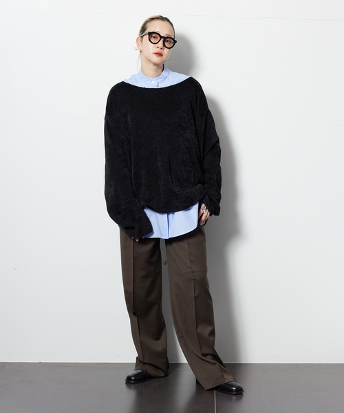 CITYSHOP(シティーショップ)の「《追加》BIG SILHOUETTE シャツ(シャツ/ブラウス・レディース・ホワイト/ライトブルー・FREE)」の5枚目の写真