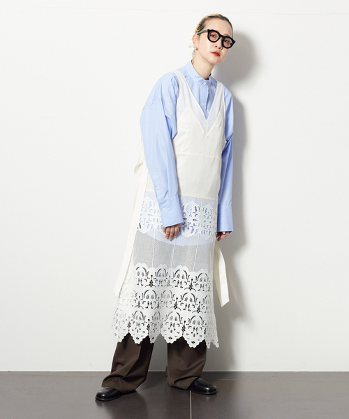 CITYSHOP(シティーショップ)の「《追加》BIG SILHOUETTE シャツ(シャツ/ブラウス・レディース・ホワイト/ライトブルー・FREE)」の6枚目の写真