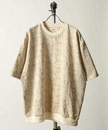 ATELANE/総柄JQD ルーズシルエット半袖クルーネックTEE