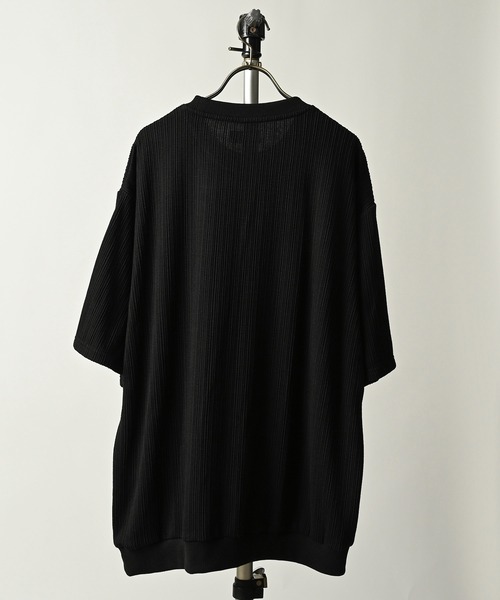 ATELANE（アテレーン）の「ATELANE/総柄JQD ルーズシルエット半袖クルーネックTEE（Tシャツ/カットソー・メンズ・ベージュ/ブラック系その他/アイボリー/ブラック・LARGE/MEDIUM）」の5枚目の写真