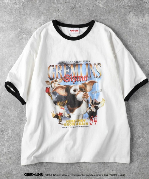 Right-on(ライトオン)の「【GREMLIMS】ラップTシャツ(Tシャツ/カットソー・メンズ・ホワイト/ブラック/ダークグレー/ブラック×ホワイト・M/L/XL)」の3枚目の写真