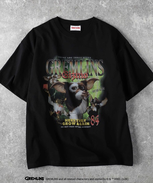 Right-on(ライトオン)の「【GREMLIMS】ラップTシャツ(Tシャツ/カットソー・メンズ・ホワイト/ブラック/ダークグレー/ブラック×ホワイト・M/L/XL)」の2枚目の写真