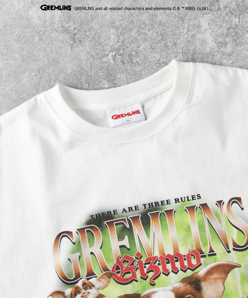 Right-on(ライトオン)の「【GREMLIMS】ラップTシャツ(Tシャツ/カットソー・メンズ・ホワイト/ブラック/ダークグレー/ブラック×ホワイト・M/L/XL)」の8枚目の写真