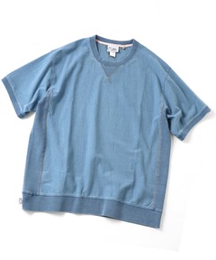 6.4ozインディゴ天竺クルーネック