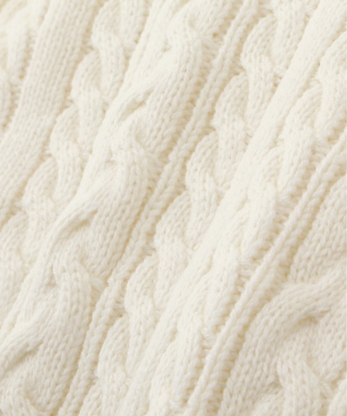 JILL by JILL STUART（ジルバイジルスチュアート）の「半袖コットンブレンドケーブルニット（ニット/セーター・レディース・ラベンダー/ネイビー/ホワイト・FREE）」の18枚目の写真