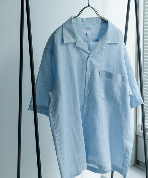 URBAN RESEARCH(アーバンリサーチ)の「LinenOpenCollorShirts(シャツ/ブラウス・メンズ・ライトブルー/ホワイト/ブルー系その他/オレンジ・SMALL/MEDIUM/LARGE)」の2枚目の写真