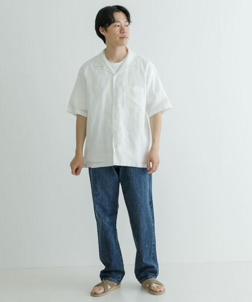 URBAN RESEARCH(アーバンリサーチ)の「LinenOpenCollorShirts(シャツ/ブラウス・メンズ・ライトブルー/ホワイト/ブルー系その他/オレンジ・SMALL/MEDIUM/LARGE)」の6枚目の写真