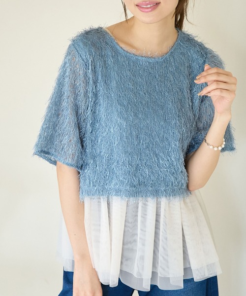 ROPE' PICNIC（ロペピクニック）の「フリンジカットトップス（Tシャツ/カットソー・レディース・オフホワイト/ブラック/ブルー系その他4/キャメル・38）」の22枚目の写真