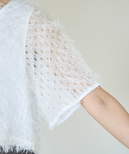 ROPE' PICNIC（ロペピクニック）の「フリンジカットトップス（Tシャツ/カットソー・レディース・オフホワイト/ブラック/ブルー系その他4/キャメル・38）」の15枚目の写真