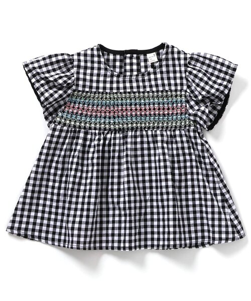 apres les cours(アプレレクール)の「カラフルスモッキングチュニック(チュニック・キッズ・チェック/ブルー/レッド・80/140/90/130/120/110/100)」の7枚目の写真