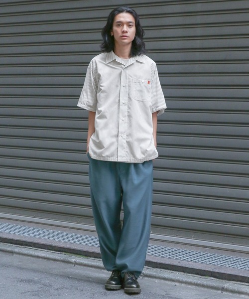 UNIVERSAL OVERALL(ユニバーサルオーバーオール)の「【UNIVERSAL OVERALL(ユニバーサル オーバーオール)】オープンカラーワークシャツ(シャツ/ブラウス・メンズ・ライトグリーン/オフホワイト・LARGE/MEDIUM)」の19枚目の写真