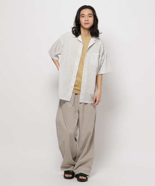 UNIVERSAL OVERALL(ユニバーサルオーバーオール)の「【UNIVERSAL OVERALL(ユニバーサル オーバーオール)】オープンカラーワークシャツ(シャツ/ブラウス・メンズ・ライトグリーン/オフホワイト・LARGE/MEDIUM)」の17枚目の写真