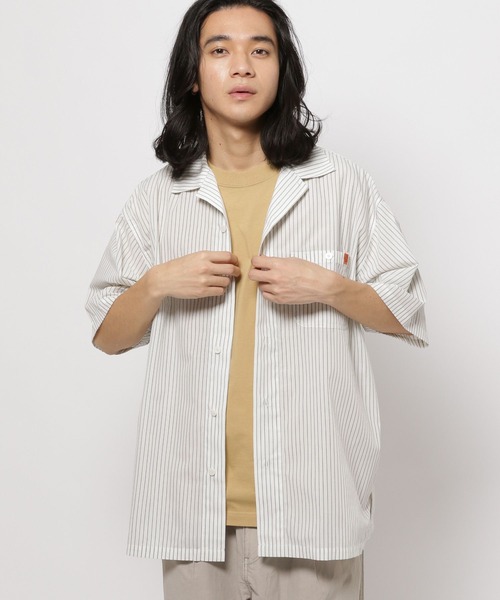 UNIVERSAL OVERALL(ユニバーサルオーバーオール)の「【UNIVERSAL OVERALL(ユニバーサル オーバーオール)】オープンカラーワークシャツ(シャツ/ブラウス・メンズ・ライトグリーン/オフホワイト・LARGE/MEDIUM)」の15枚目の写真