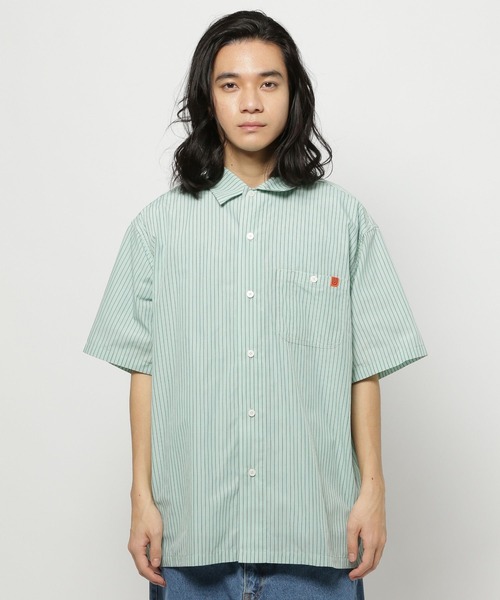 UNIVERSAL OVERALL(ユニバーサルオーバーオール)の「【UNIVERSAL OVERALL(ユニバーサル オーバーオール)】オープンカラーワークシャツ(シャツ/ブラウス・メンズ・ライトグリーン/オフホワイト・LARGE/MEDIUM)」の12枚目の写真