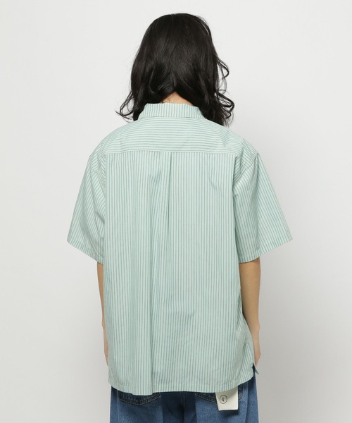 UNIVERSAL OVERALL(ユニバーサルオーバーオール)の「【UNIVERSAL OVERALL(ユニバーサル オーバーオール)】オープンカラーワークシャツ(シャツ/ブラウス・メンズ・ライトグリーン/オフホワイト・LARGE/MEDIUM)」の10枚目の写真