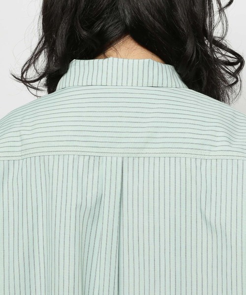 UNIVERSAL OVERALL(ユニバーサルオーバーオール)の「【UNIVERSAL OVERALL(ユニバーサル オーバーオール)】オープンカラーワークシャツ(シャツ/ブラウス・メンズ・ライトグリーン/オフホワイト・LARGE/MEDIUM)」の5枚目の写真