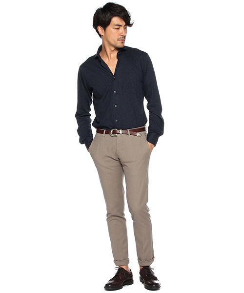 BEAMS F(ビームスエフ)の「ORIAN / "FLUID EVOLUTION"ジャカードジャージー(NEWモデル)(シャツ/ブラウス・メンズ・ネイビー・SMALL/LARGE/X-SMALL/MEDIUM)」の6枚目の写真